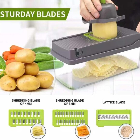 16-In-1 Vegetable Chopper, Professional Onion Chopper, Multi-Functional Food Cho - Picture 5 of 9